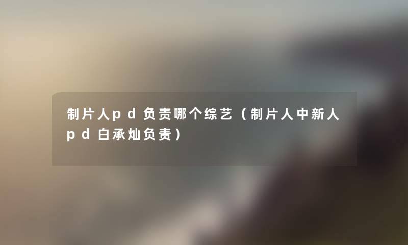 制片人pd负责哪个综艺（制片人中新人pd白承灿负责）