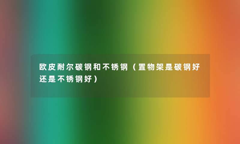 欧皮耐尔碳钢和不锈钢（置物架是碳钢好还是不锈钢好）