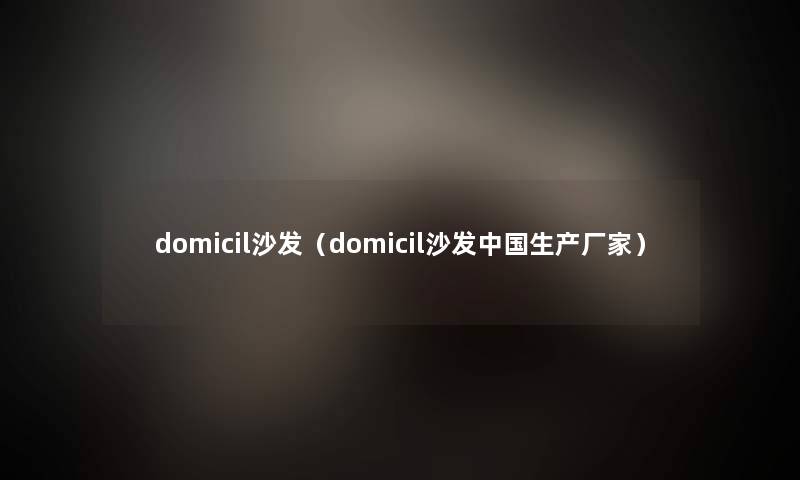 domicil沙发（domicil沙发中国生产厂家）